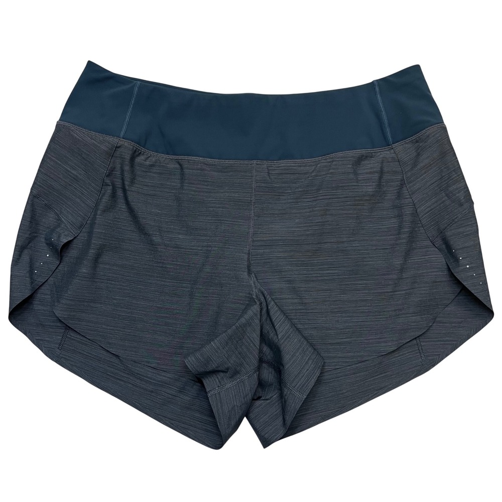 Athleta‎ Teal Blue Athletic Run With It Textured Lined Gym Shorts Size 1X